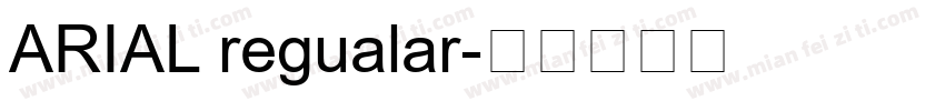 ARIAL regualar字体转换